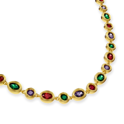 Catena Multi Color Gemstone Necklace