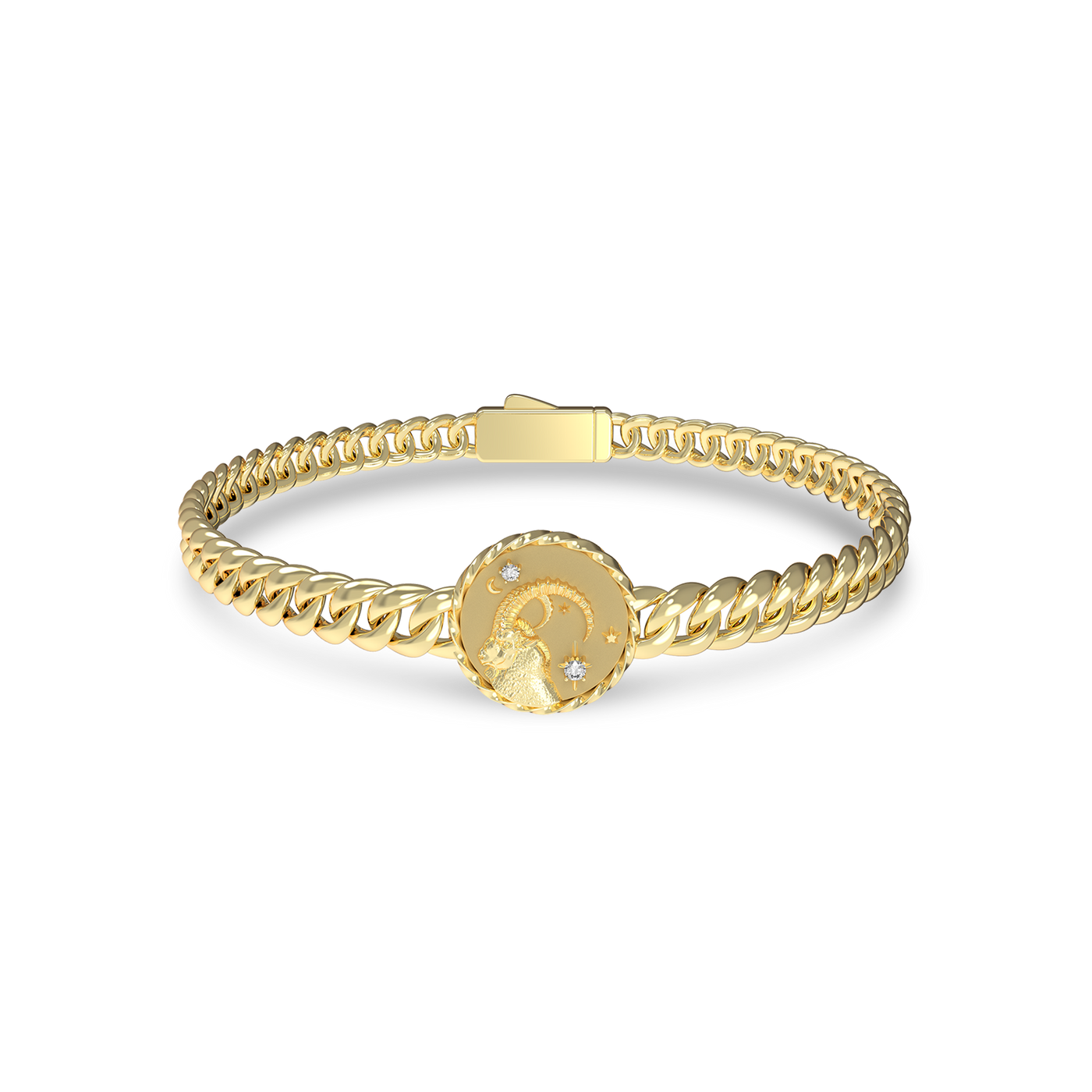 Capricorn Amulet Cuban Bracelet