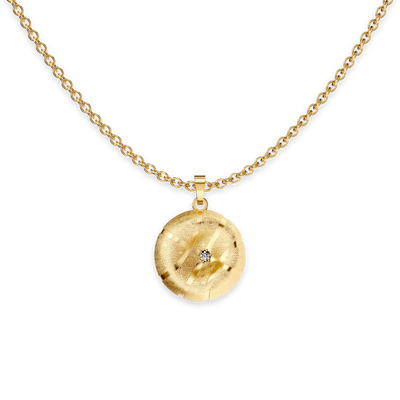 The Basketball Crooked Ball Pendant, White Diamond - PASCAL