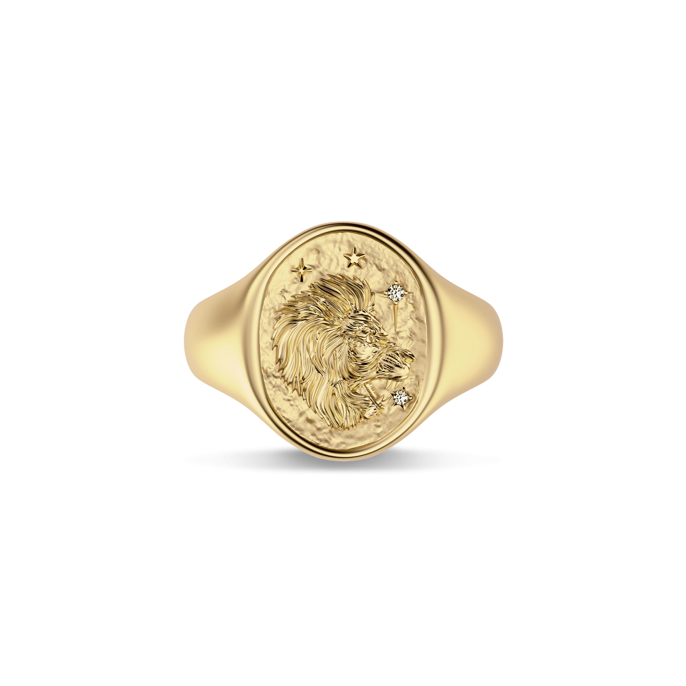 'Zodiac' Diamond Signet Ring, Leo