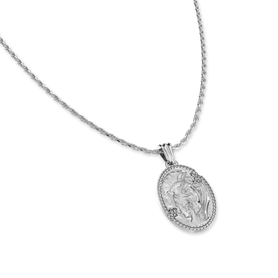 Ciondolo ovale 'Olympus' Athena, diamante bianco