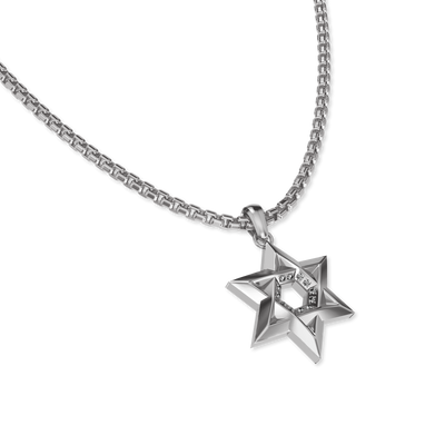Ciondolo Stella di David, Diamante Bianco
