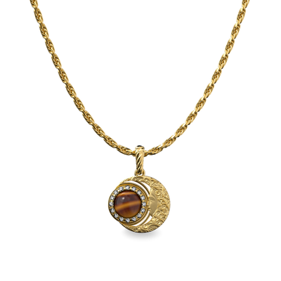 Ciondolo "The Spiritual" Luna, Alonea di Diamanti Bianchi