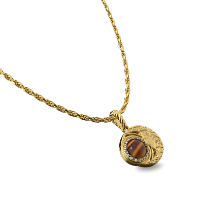 Ciondolo "The Spiritual" Luna, Alonea di Diamanti Bianchi