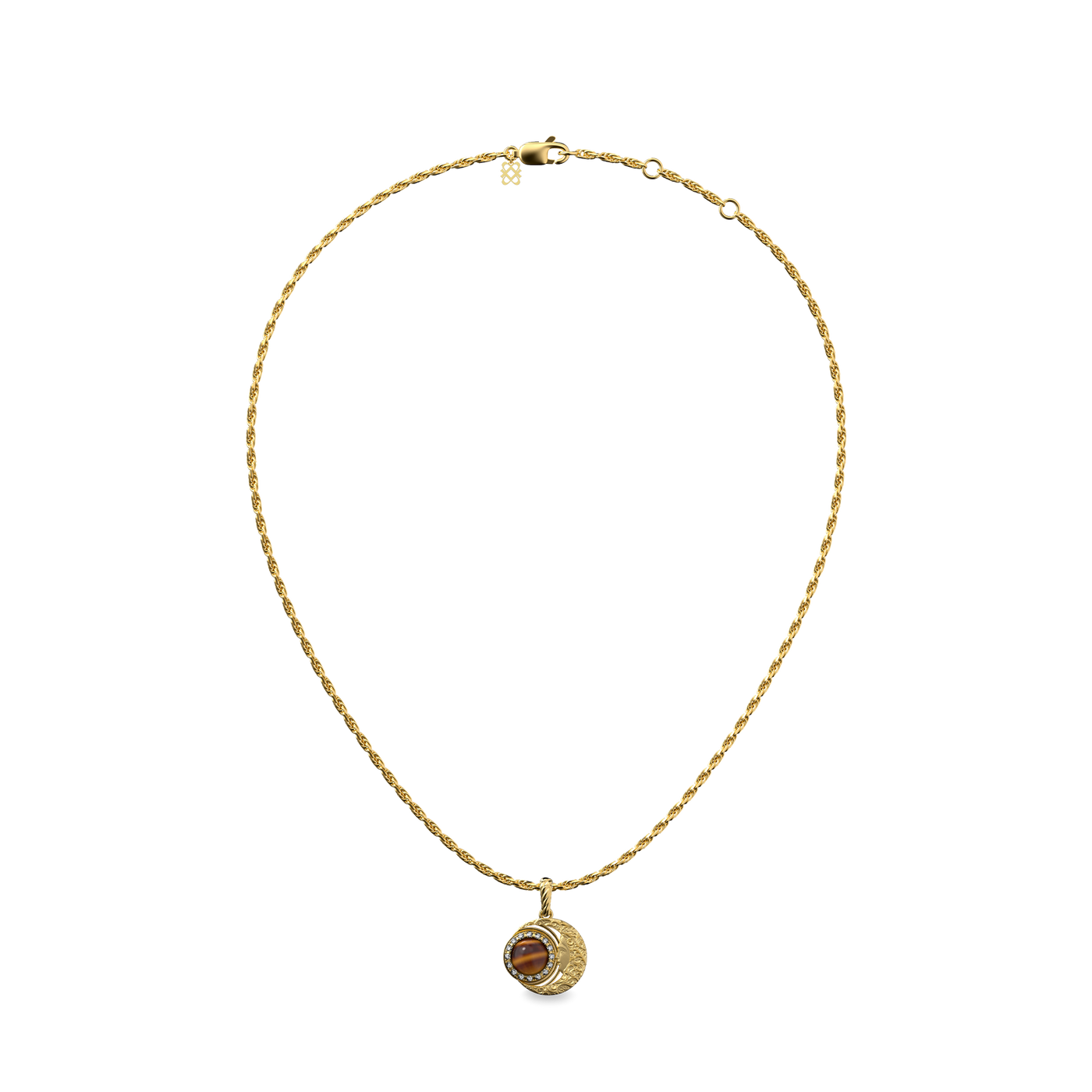 Ciondolo "The Spiritual" Luna, Alonea di Diamanti Bianchi