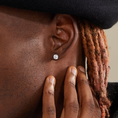 Solitaire Diamond Stud Earring, 1ct