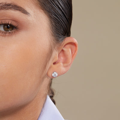 Solitaire Diamond Stud Earring, 1ct