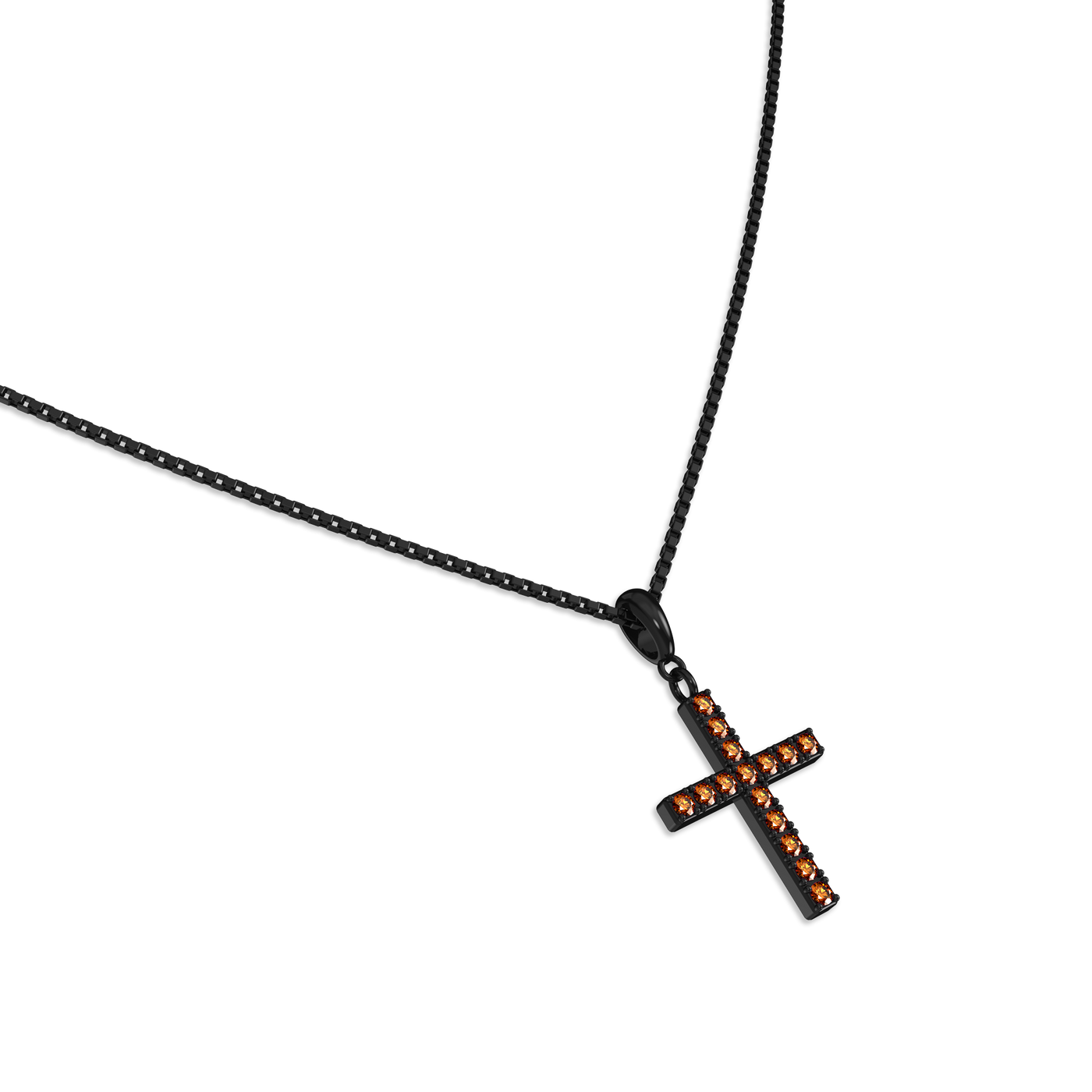 'Halloween' Sparkling Diamond Cross Pendant