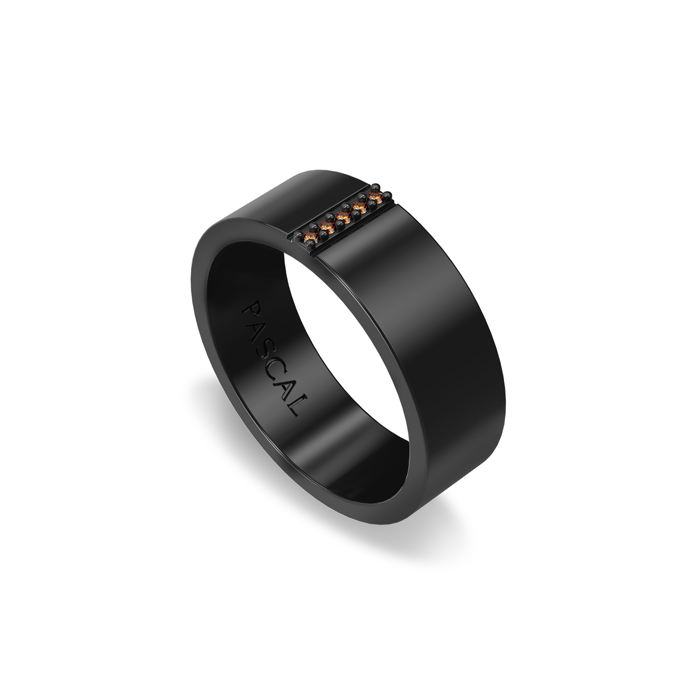 'Halloween' Pave Linear Black Diamond Ring