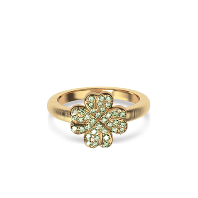 'Lucky Clover' Fancy Diamond Ring, 13mm