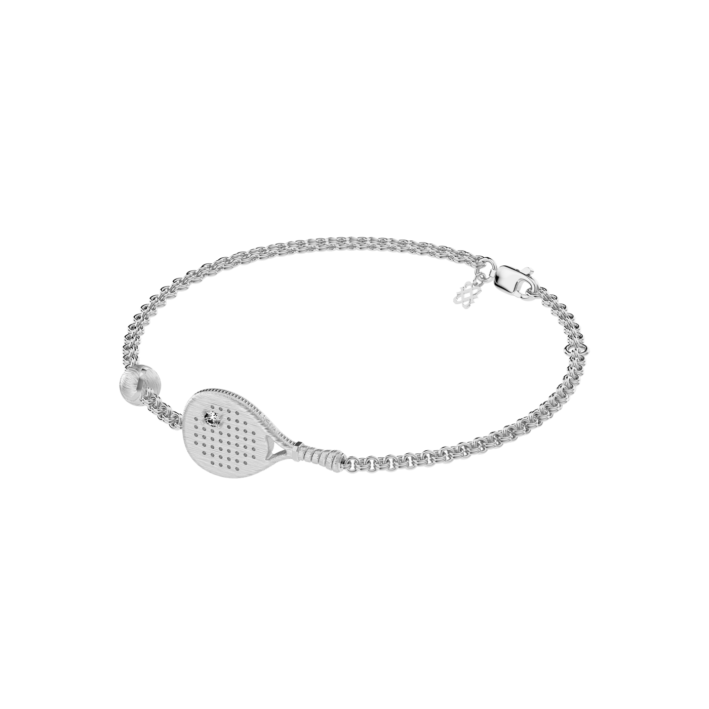 Bracelet Raquette 'The Padel', Diamant Blanc