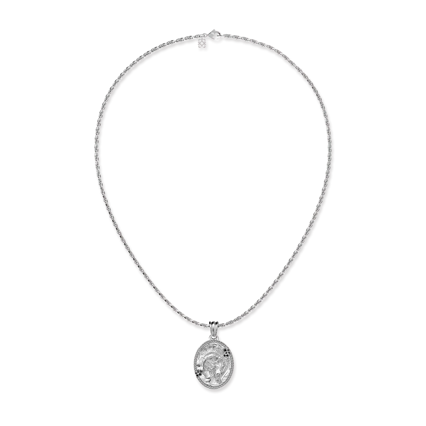 Ciondolo ovale 'Athena' Olympus, diamante nero