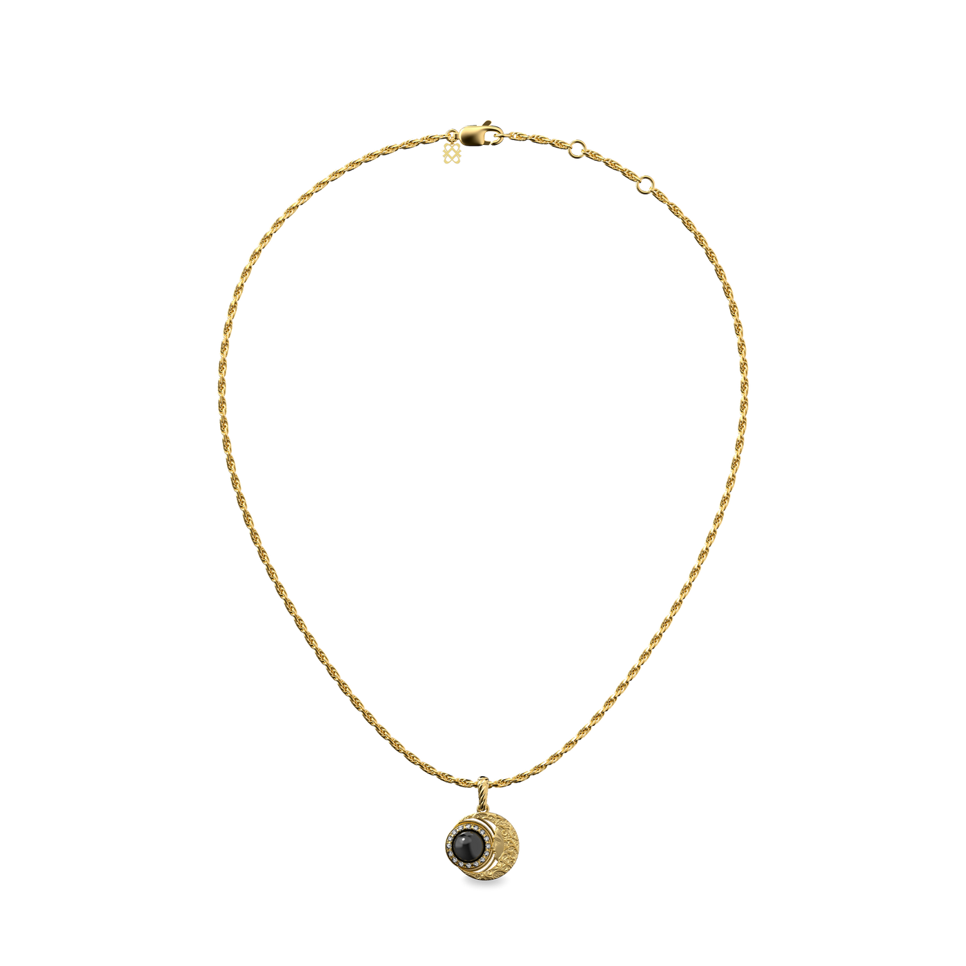 Ciondolo "The Spiritual" Luna, Alonea di Diamanti Bianchi