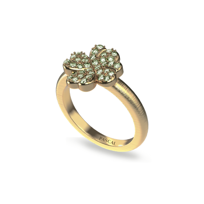 'Lucky Clover' Fancy Diamond Ring, 13mm