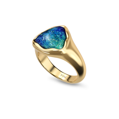 'Universe' Enamel Lava Ring, Shield