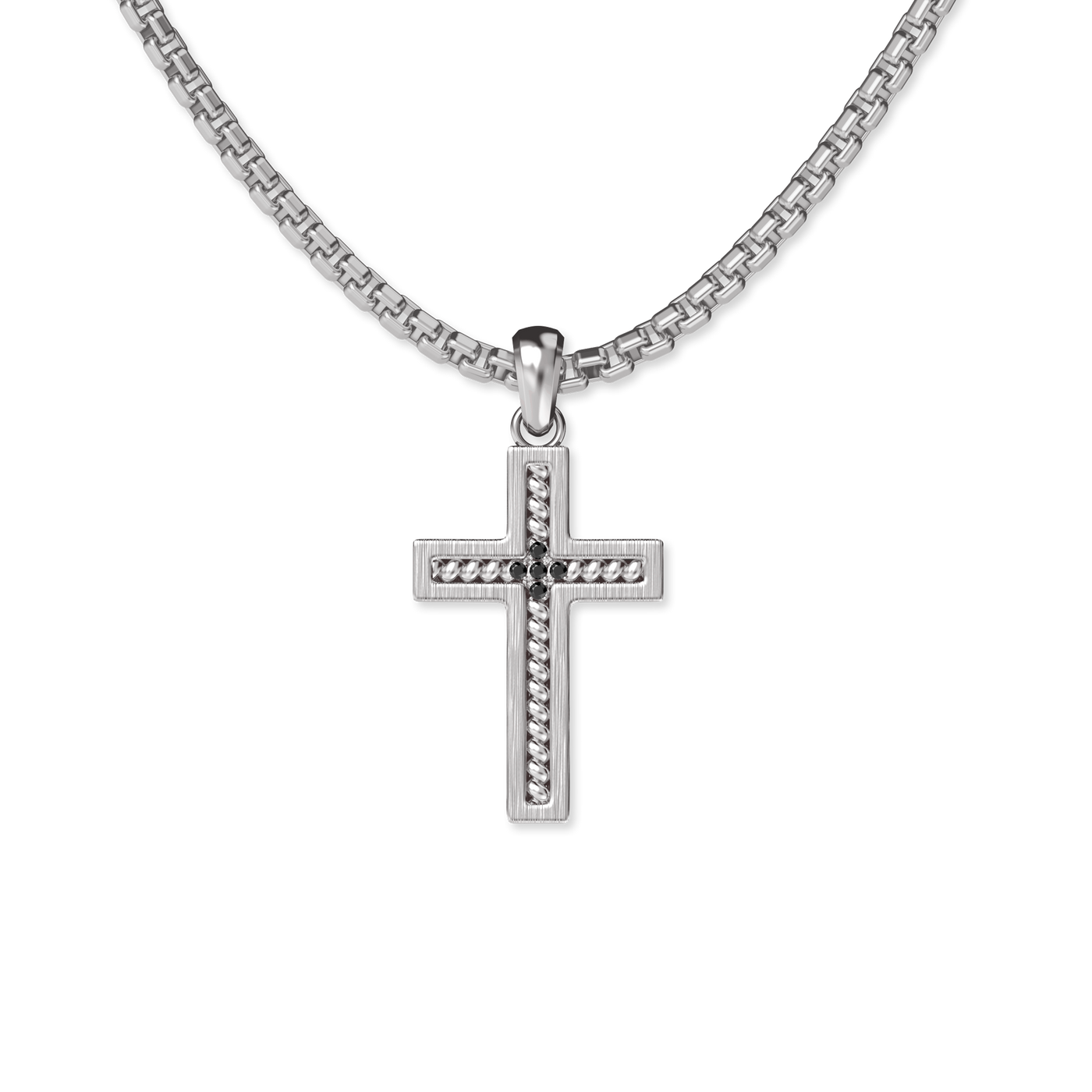 Pendente Cruz de Cabo, Diamante Negro