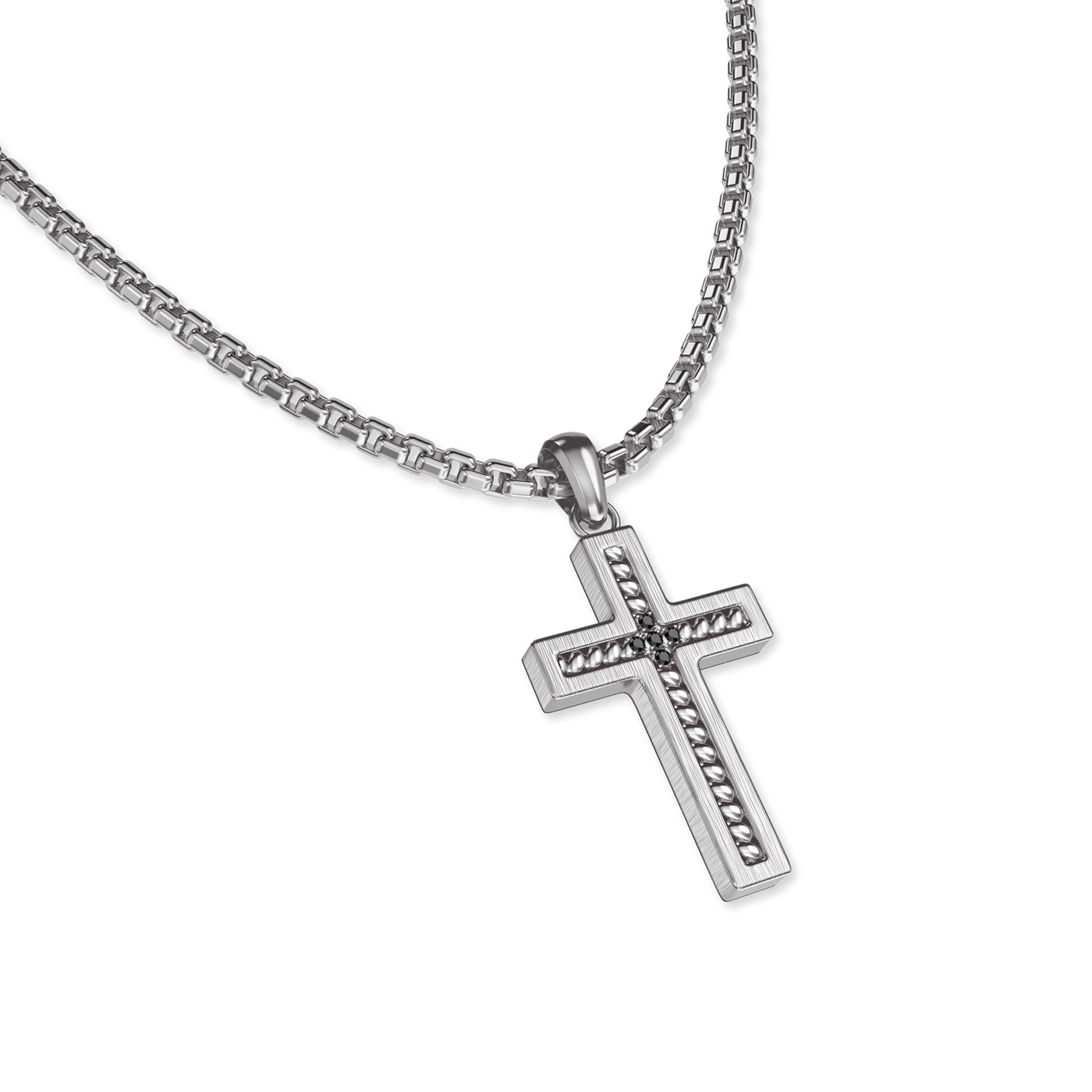 Pendente Cruz de Cabo, Diamante Negro