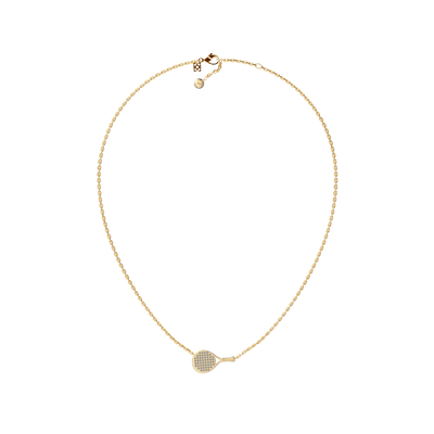 Colar "The Padel" Raquete, Pavé de Diamantes Brancos