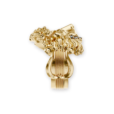 Anello con statua Apollo "Olympus", diamante bianco