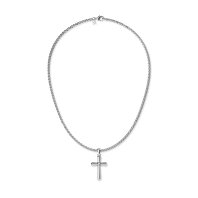 Colgante Amuleto Cruz, Diamante Blanco