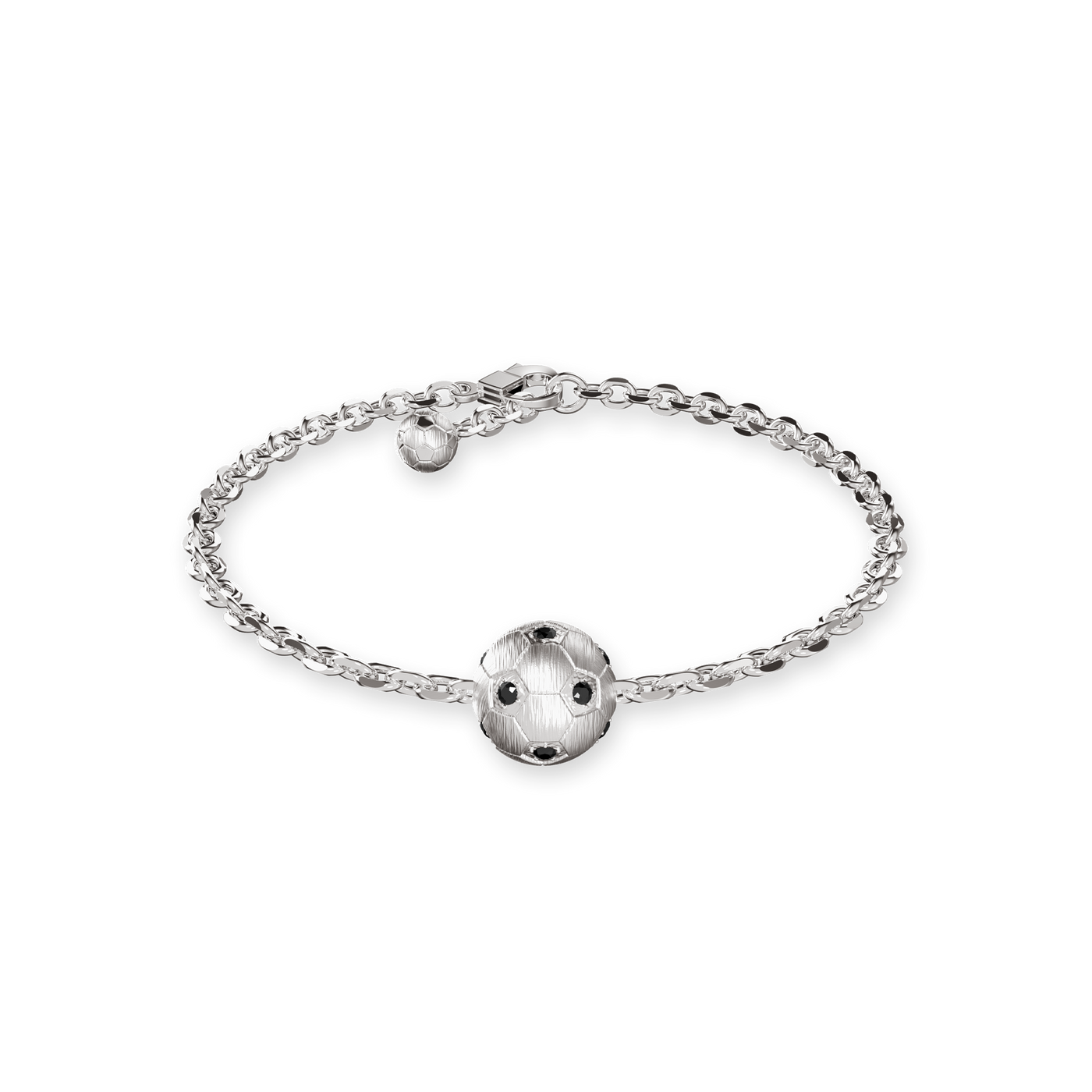 Braccialetto "The Soccer", Diamante Nero