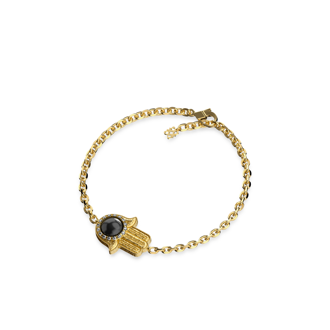 Pulsera 'The Spiritual' Hamsa, Halo de Diamantes Blancos