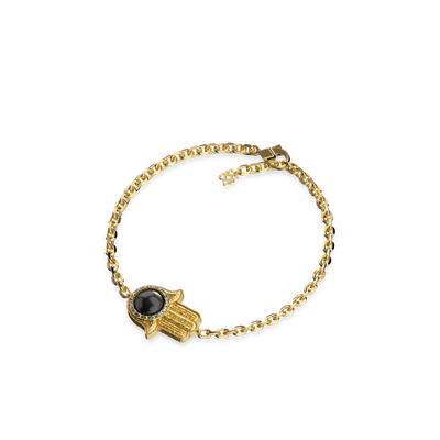 Pulsera 'The Spiritual' Hamsa, Halo de Diamantes Blancos