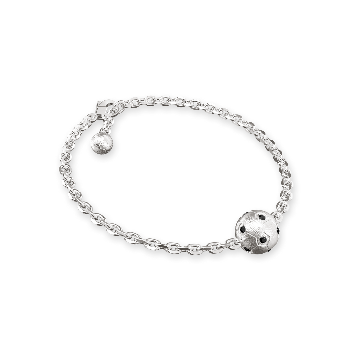 Braccialetto "The Soccer", Diamante Nero