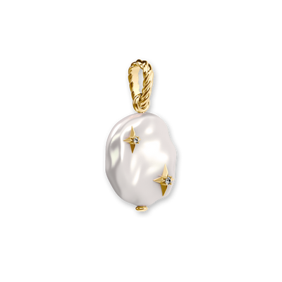 Colar de Pérolas Barroco 'The Bonbon', Diamante Branco