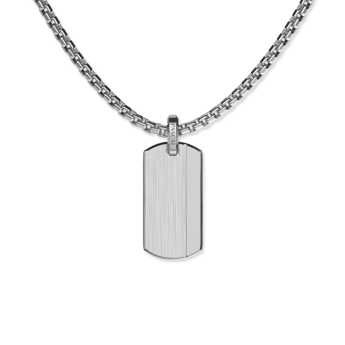 Pendente de Placa de Identificação, Diamante Negro