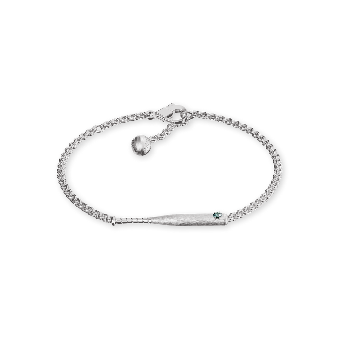 Braccialetto "The Baseball" Bat, Diamante Verde