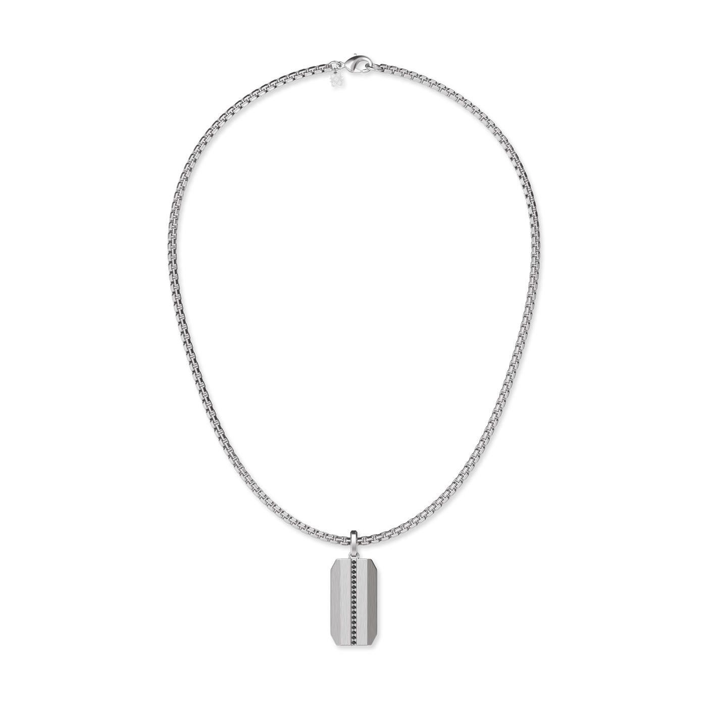 Pendente Linear de Placa de Identificação, Diamante Negro