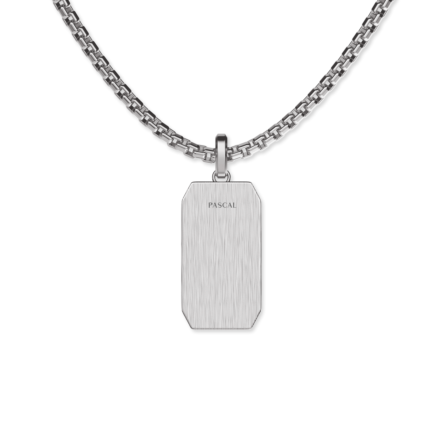 Pendente Linear de Placa de Identificação, Diamante Negro