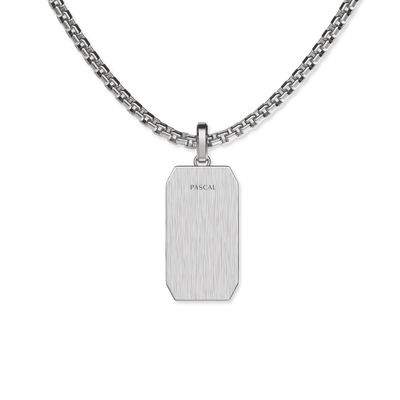 Pendente Linear de Placa de Identificação, Diamante Negro