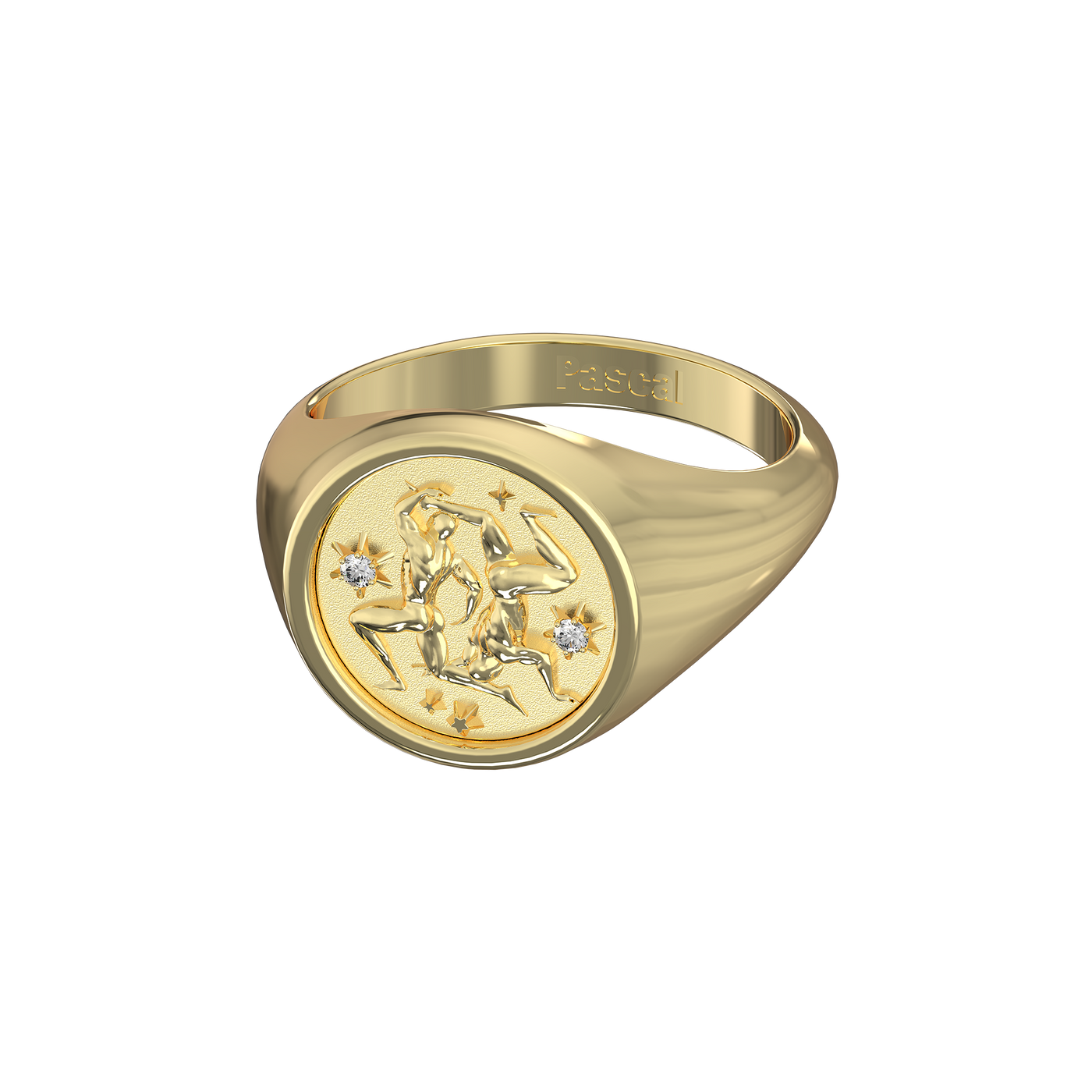 Gemini Small Signet Ring