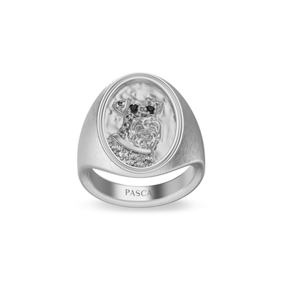 'Airedale Terrier' Diamond Ring