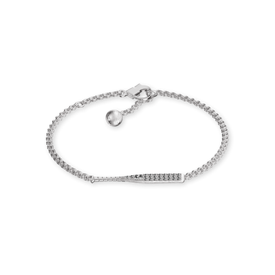 'The Baseball' Bat Bracelet, White Diamond Pavé