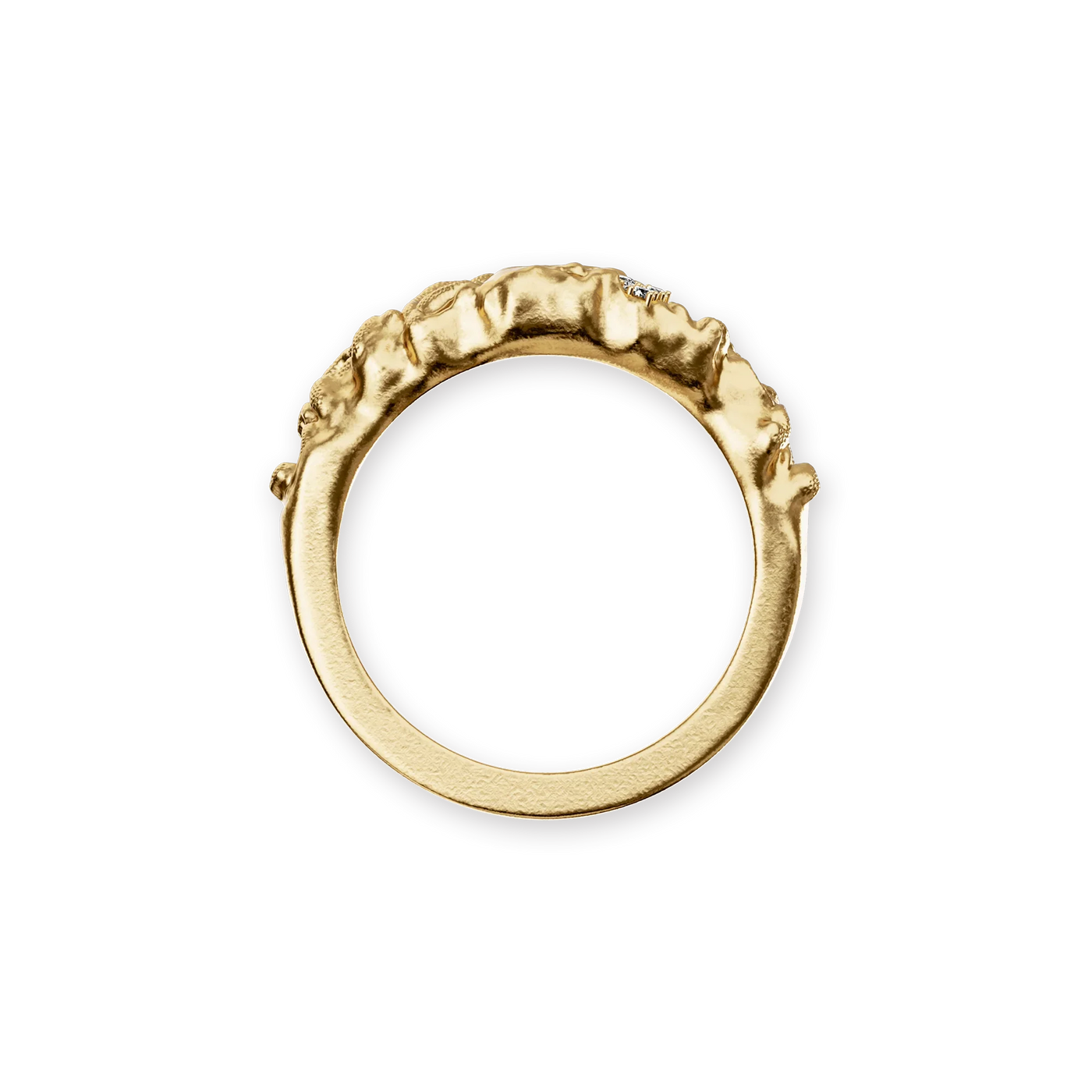 Anillo estatua Medusa "Olympus", diamante blanco