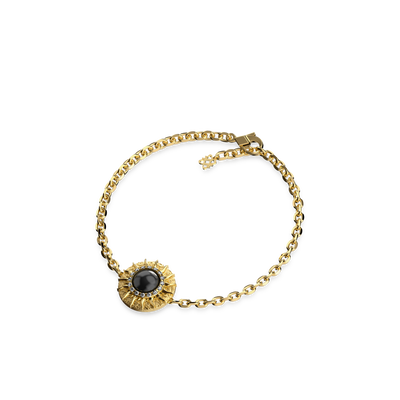 'The Spiritual' Sun Bracelet, White Diamond Halo