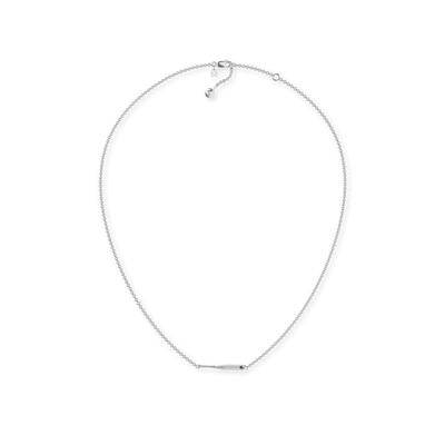 Die Baseball-Schläger-Halskette, grüner Diamant