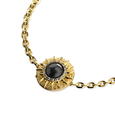 'The Spiritual' Sun Bracelet, White Diamond Halo