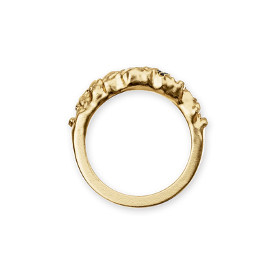 Anello con statua di Medusa "Olympus", diamante nero