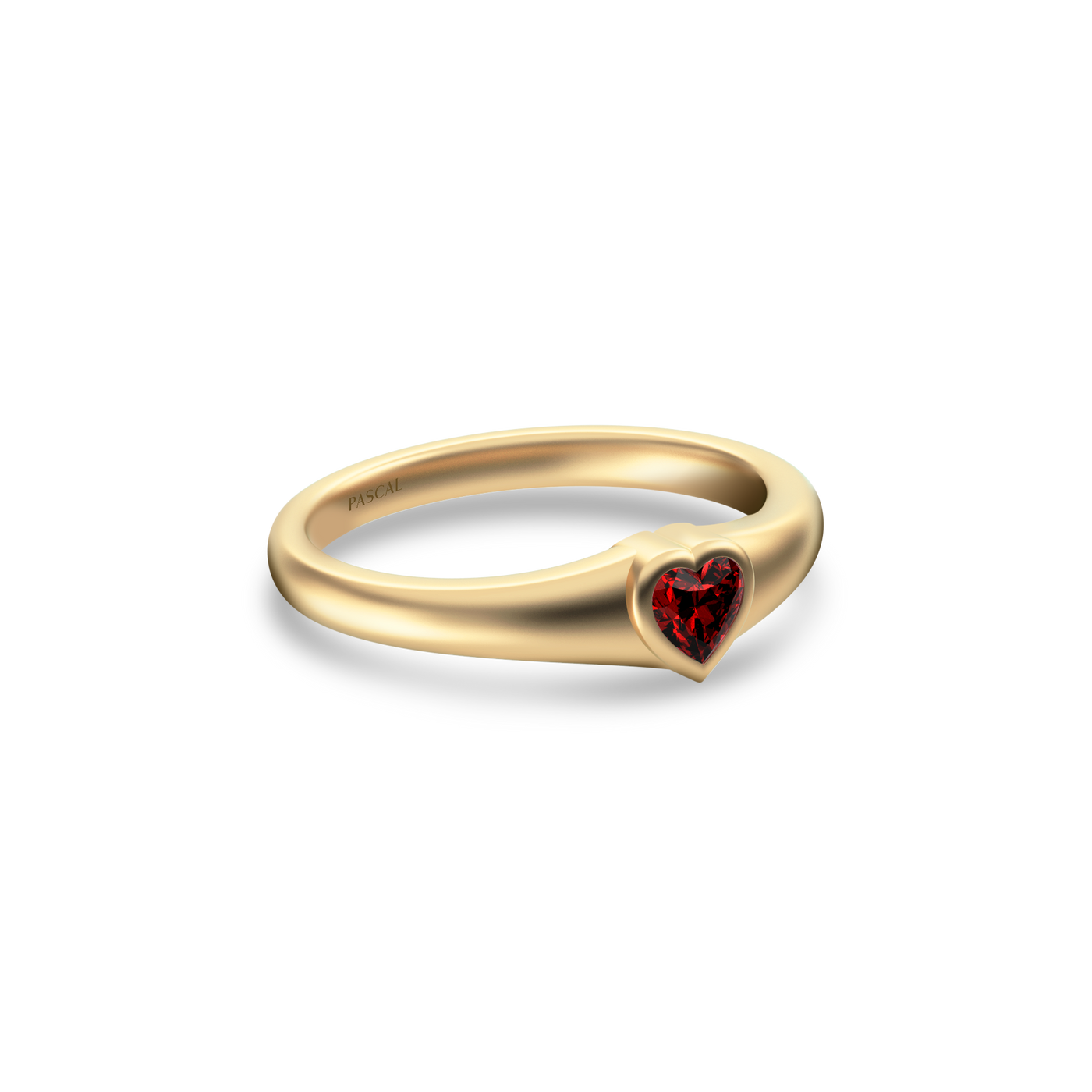 Heart Gemstone Promise Signet Ring