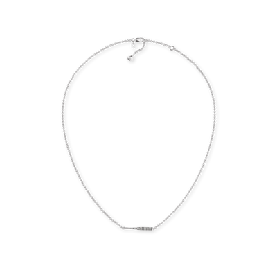 Collar "The Baseball" con colgante de bate, pavé de diamantes blancos