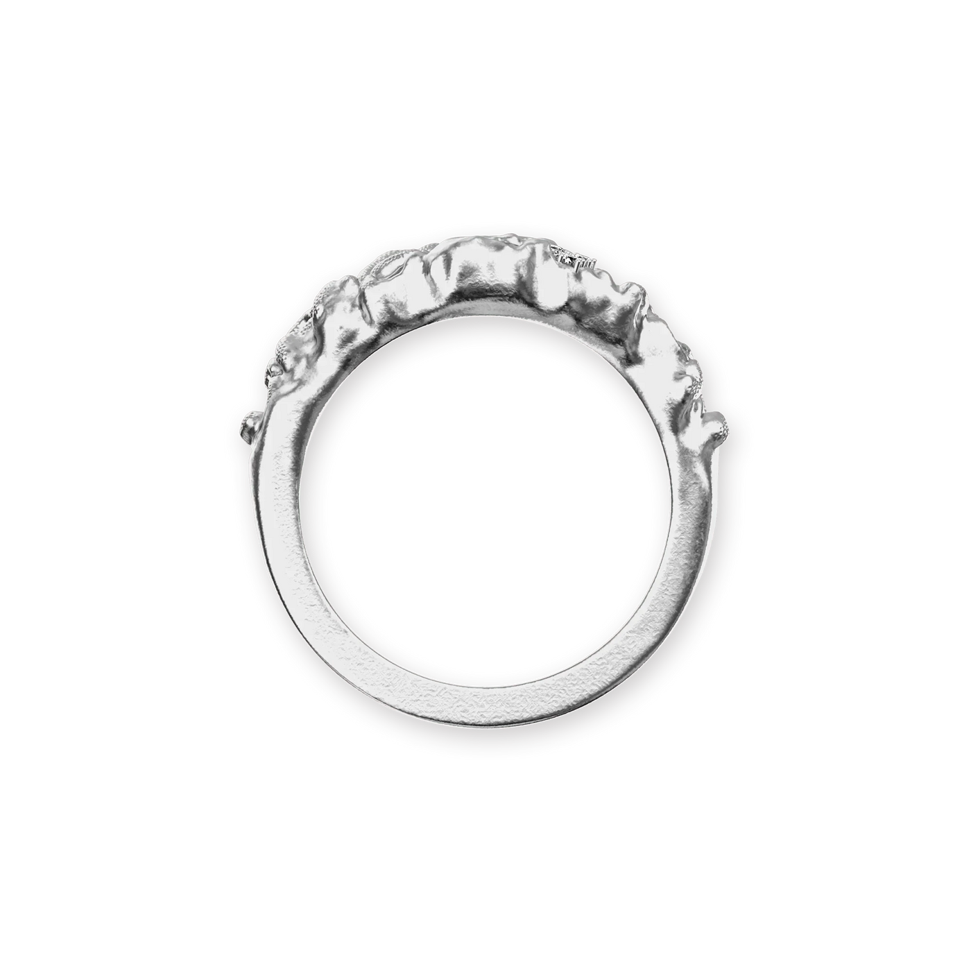 Anillo estatua Medusa "Olympus", diamante blanco