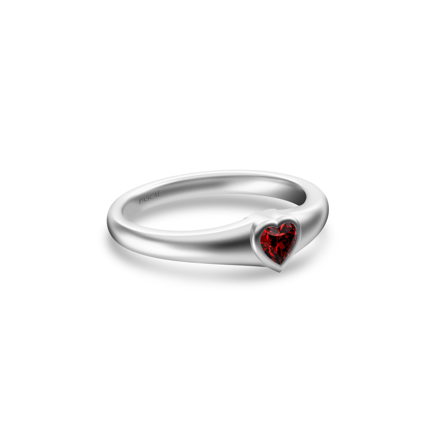 Heart Gemstone Promise Signet Ring