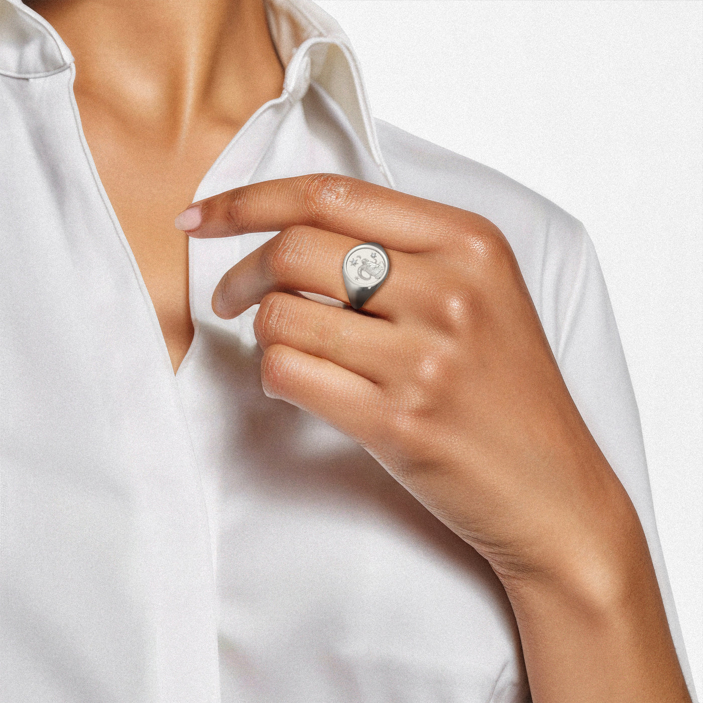 Aries Small Signet Ring