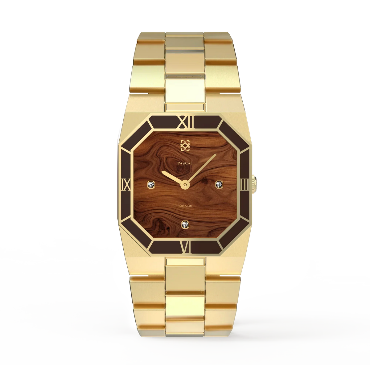 Octagonal Enamel Diamond Watch | PASCAL