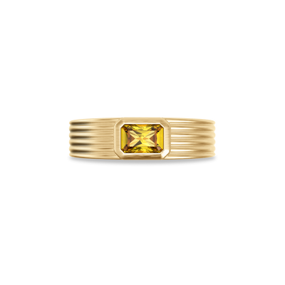 Orbital Gemstone Band Ring