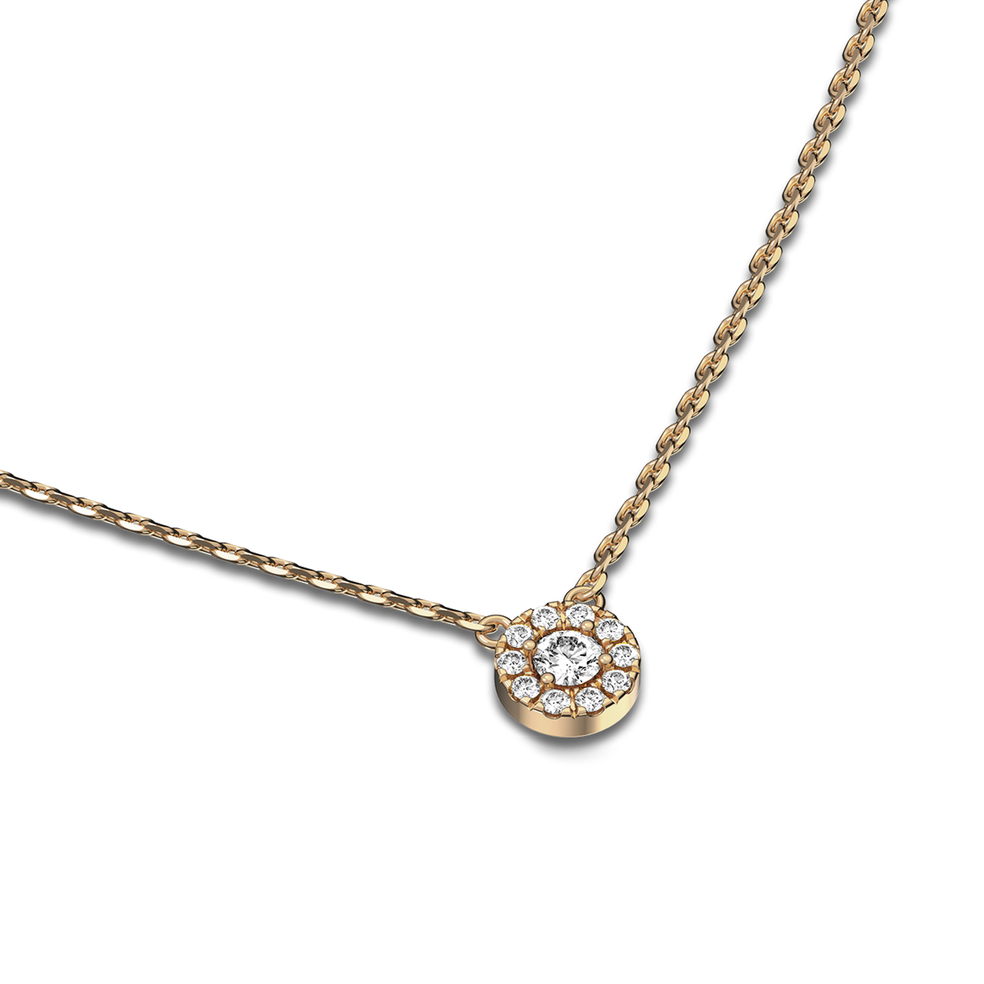 Halo Diamond Necklace